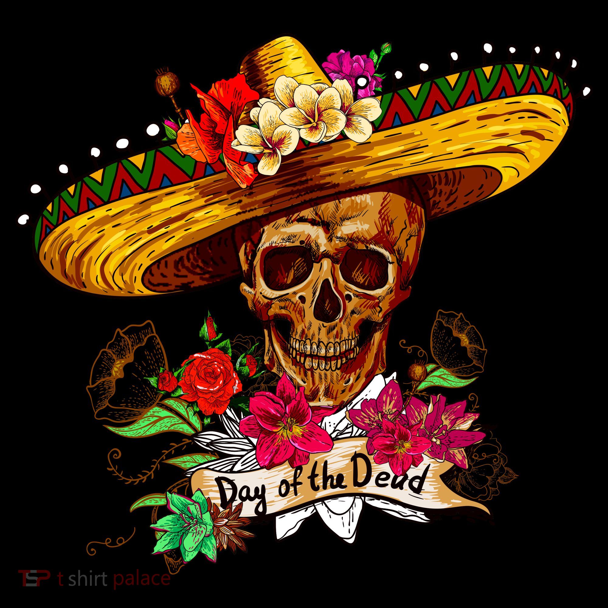 Day of the Dead Sugar Skull Sombrero Sweatshirt