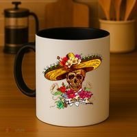 Day of the Dead Sugar Skull Sombrero Coffee Mug thumb 4