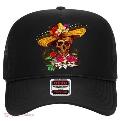 Day of the Dead Sugar Skull Sombrero Hat