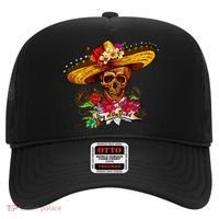 Day of the Dead Sugar Skull Sombrero Hat thumb 0