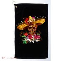 Day of the Dead Sugar Skull Sombrero Golf Towel thumb 0