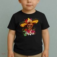 Day of the Dead Sugar Skull Sombrero Toddler T-Shirt thumb 2