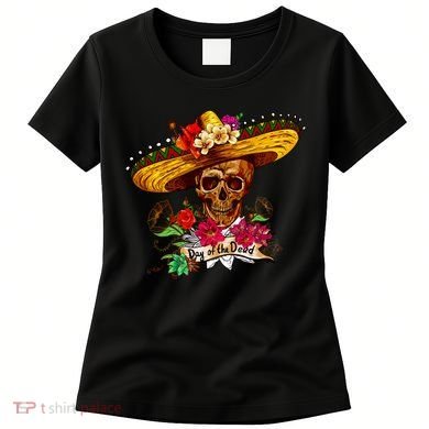 Day of the Dead Sugar Skull Sombrero Women's T-Shirt