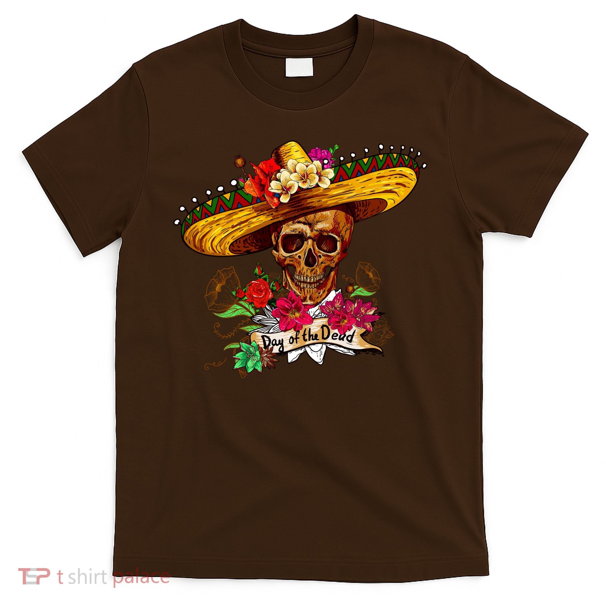 Day of the Dead Sugar Skull Sombrero T-Shirt