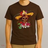 Day of the Dead Sugar Skull Sombrero T-Shirt thumb 3