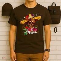 Day of the Dead Sugar Skull Sombrero T-Shirt thumb 6