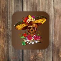 Day of the Dead Sugar Skull Sombrero Coaster thumb 0