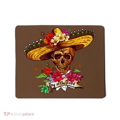 Day of the Dead Sugar Skull Sombrero Mousepad
