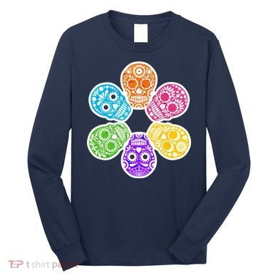 Day of the Dead Skulls Long Sleeve Shirt