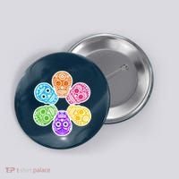 Day of the Dead Skulls Button thumb 0