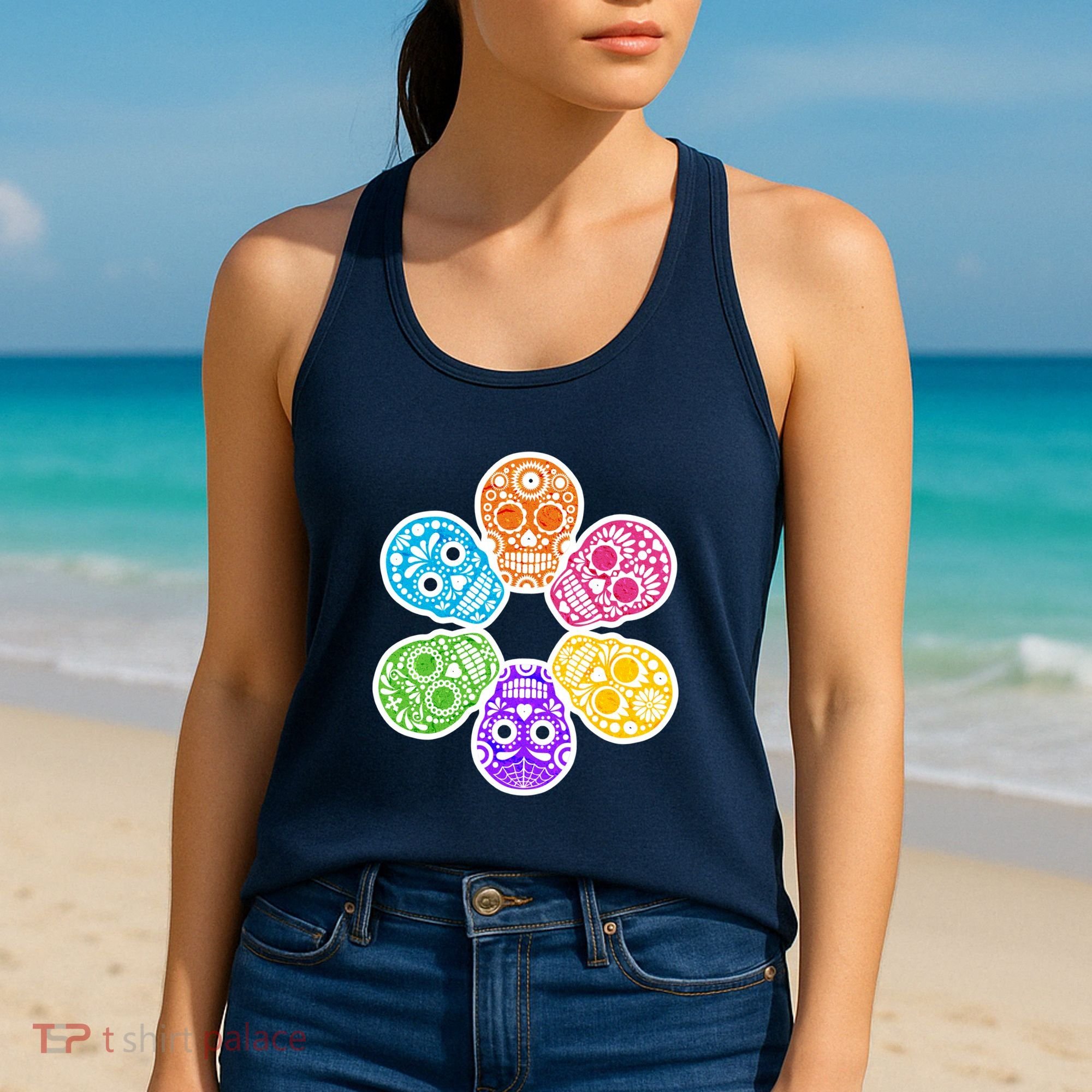 Day of the Dead Skulls Women's Tank Top