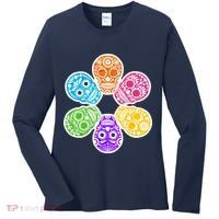 Day of the Dead Skulls Women's Long Sleeve Shirt thumb 0