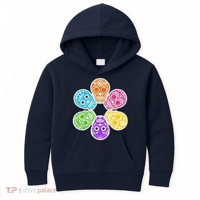 Day of the Dead Skulls Kids Hoodie