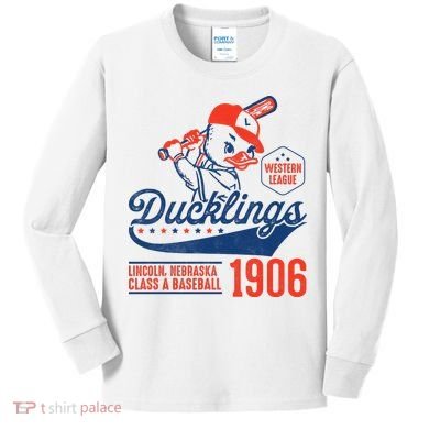 Ducklings Baseball 1906 Vintage Team Kids Long Sleeve Shirt