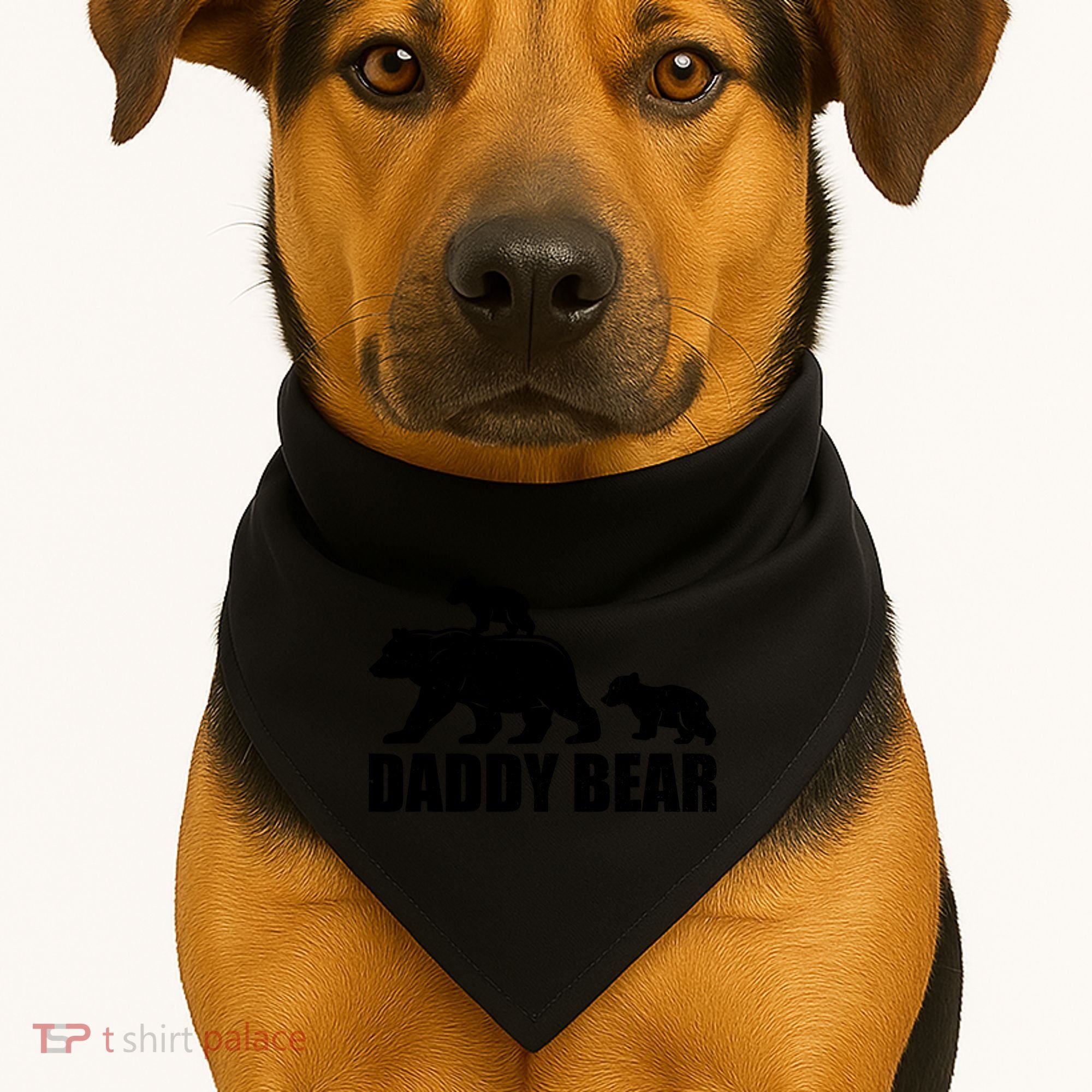 Daddy Bear 2 Cubs Daddy Bear Twin T Dad 2 T USA-Made Doggie Bandana