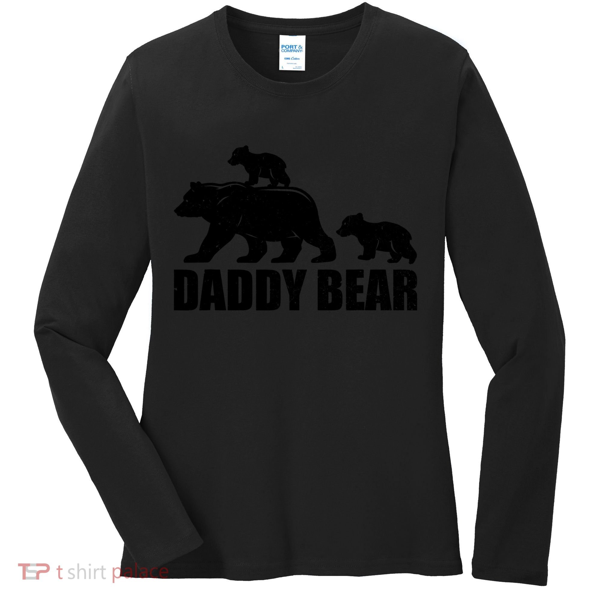 Daddy Bear 2 Cubs Daddy Bear Twin T Dad 2 T Women's Long Sleeve Shirt