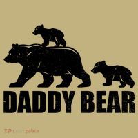 Daddy Bear 2 Cubs Daddy Bear Twin T Dad 2 T Button thumb 1