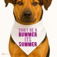 Dont Be A Bummer Its Summer USA-Made Doggie Bandana thumb 1