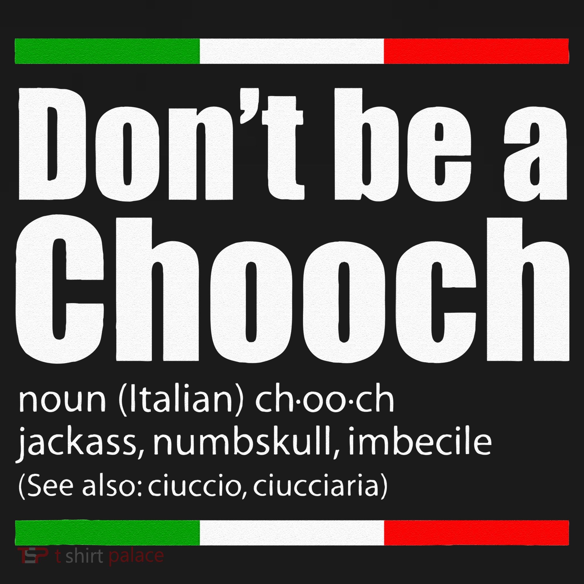 Dont Be A Chooch Italian Slang Funny Saying English Meaning Women's Hoodie