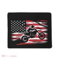 Dirt Bike American Flag Motocross Biker 4th Of July Mousepad thumb 0