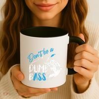 DonT Be A Dumb Bass Angler Saying FatherS Day Outfit Coffee Mug thumb 3