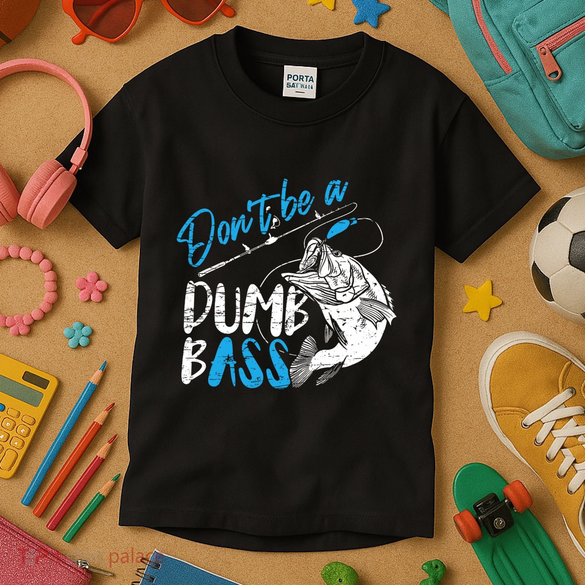 DonT Be A Dumb Bass Angler Saying FatherS Day Outfit Kids T-Shirt