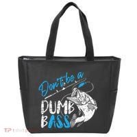 DonT Be A Dumb Bass Angler Saying FatherS Day Outfit Tote Bag thumb 0
