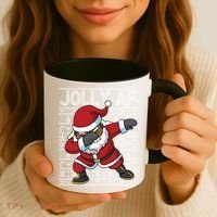 Dabbing Black African American Santa Claus Jolly Af Funny Great Gift Coffee Mug thumb 3