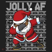 Dabbing Black African American Santa Claus Jolly Af Funny Great Gift Beanie thumb 2