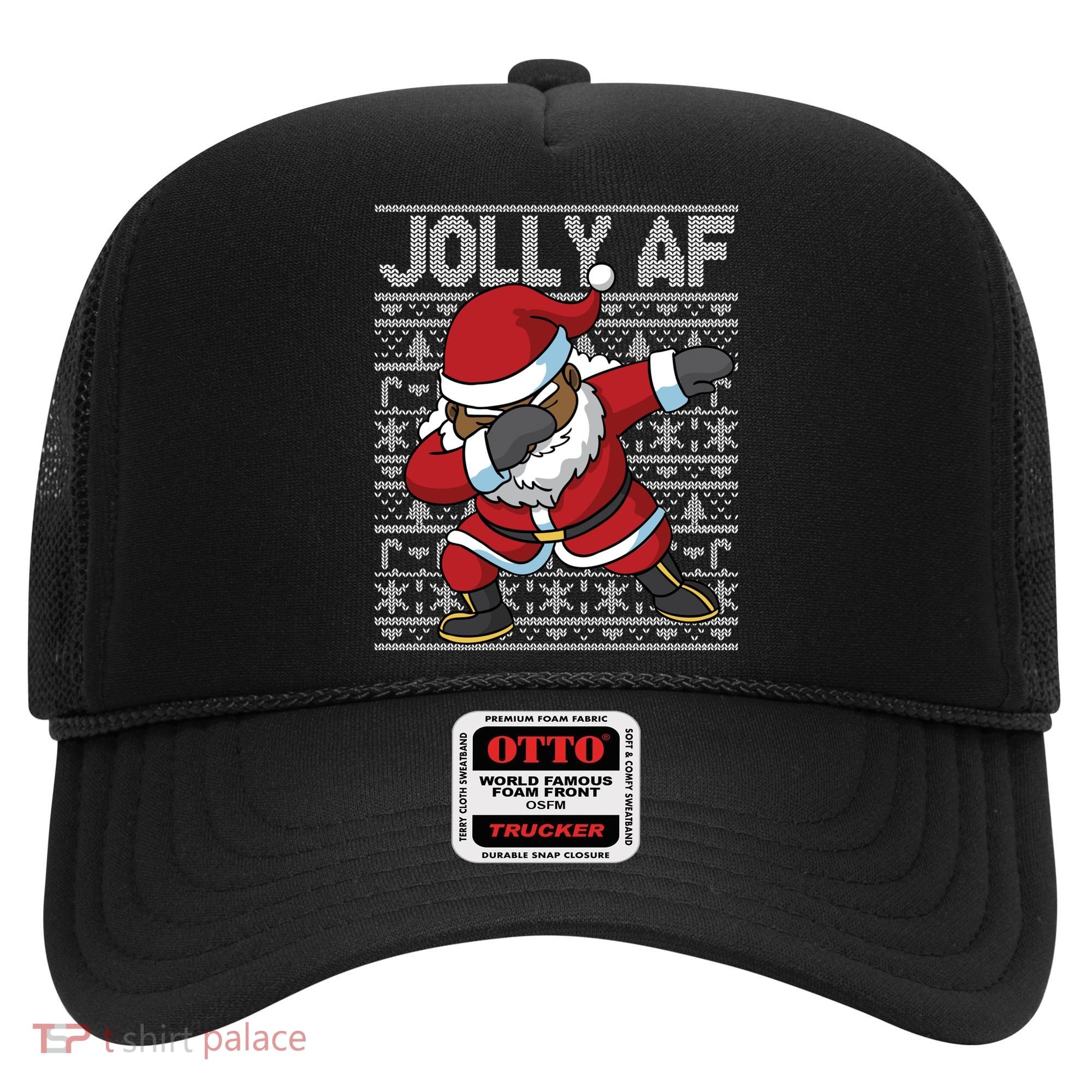 Dabbing Black African American Santa Claus Jolly Af Funny Great Gift Hat