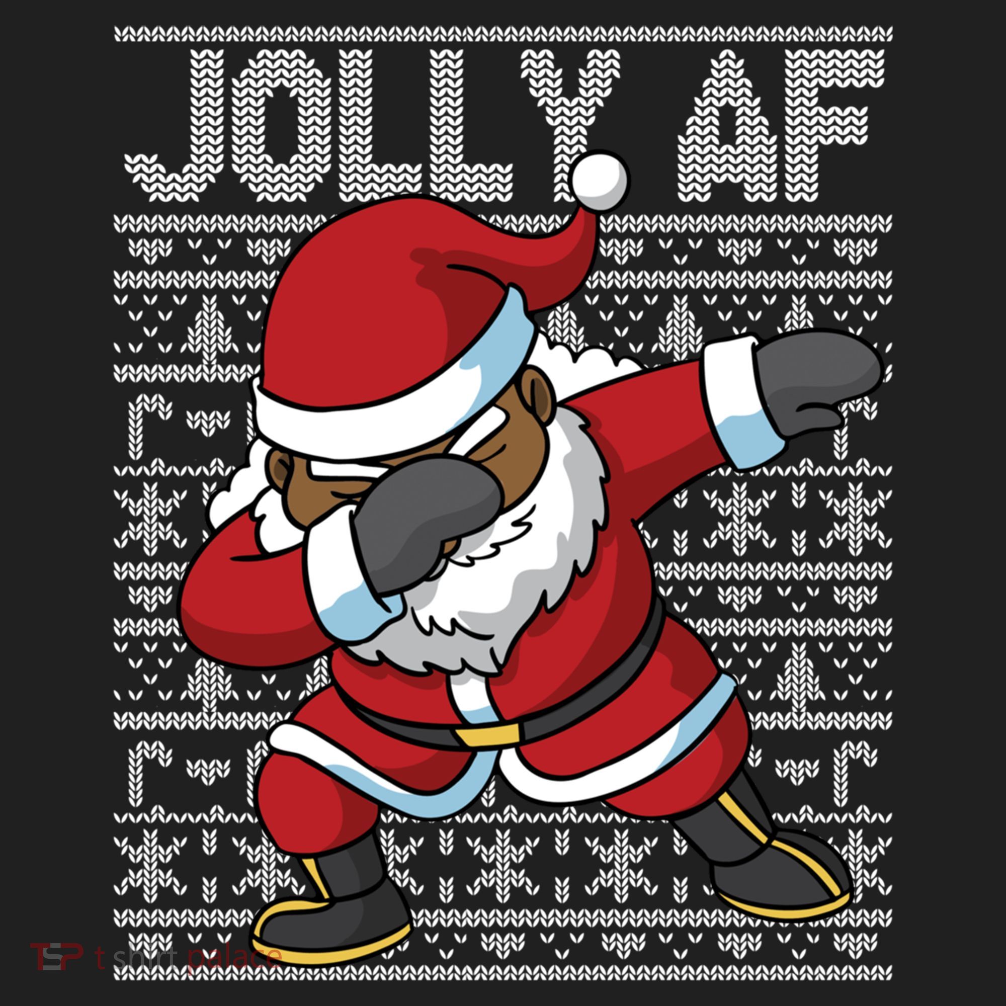 Dabbing Black African American Santa Claus Jolly Af Funny Great Gift Hat