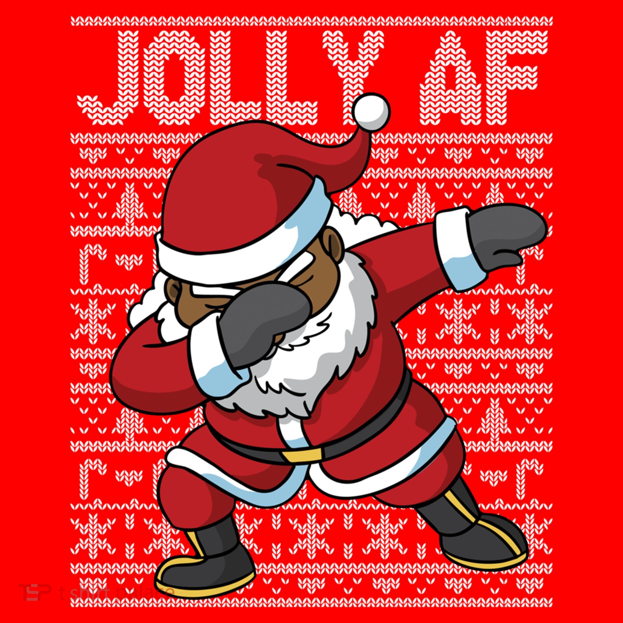 Dabbing Black African American Santa Claus Jolly Af Funny Great Gift Santa Hat