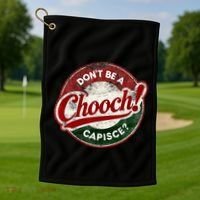 DonT Be A Chooch! Capisce Retro – Funny Italian American Golf Towel thumb 1