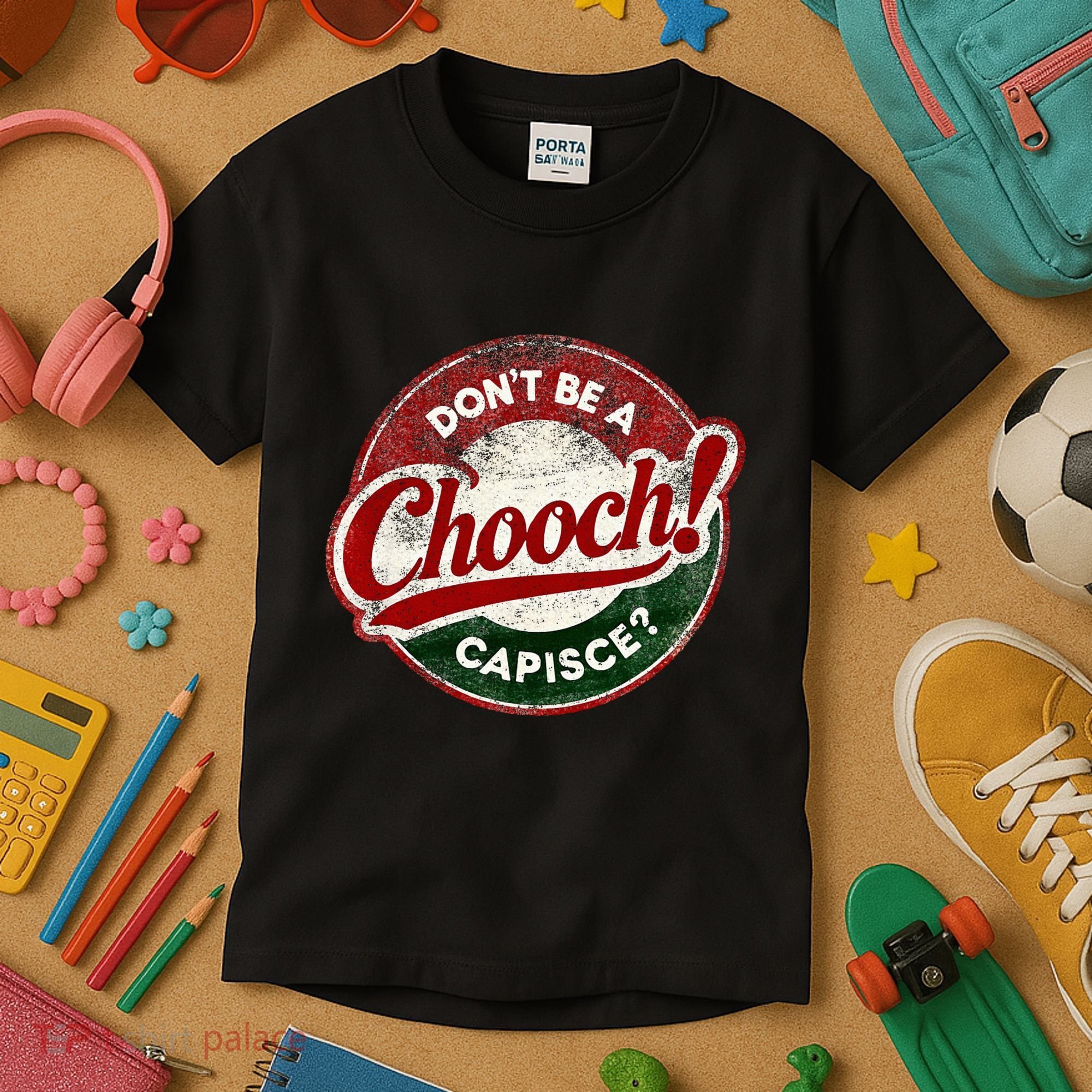 DonT Be A Chooch! Capisce Retro – Funny Italian American Kids T-Shirt