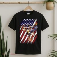 Dirt Bike American Flag Motocross Biker 4th Of July T-Shirt thumb 2