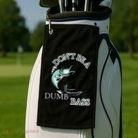 DonT Be A Dumb Bass Fishing Golf Towel thumb 2