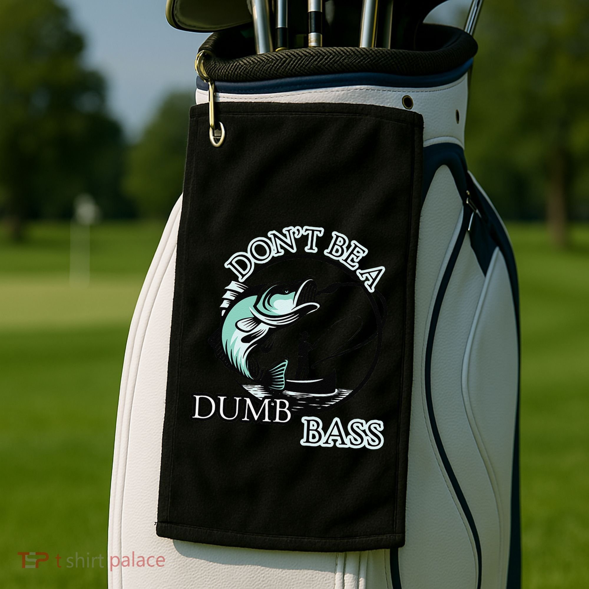 DonT Be A Dumb Bass Fishing Golf Towel