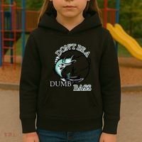 DonT Be A Dumb Bass Fishing Kids Hoodie thumb 3