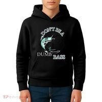 DonT Be A Dumb Bass Fishing Kids Hoodie thumb 4