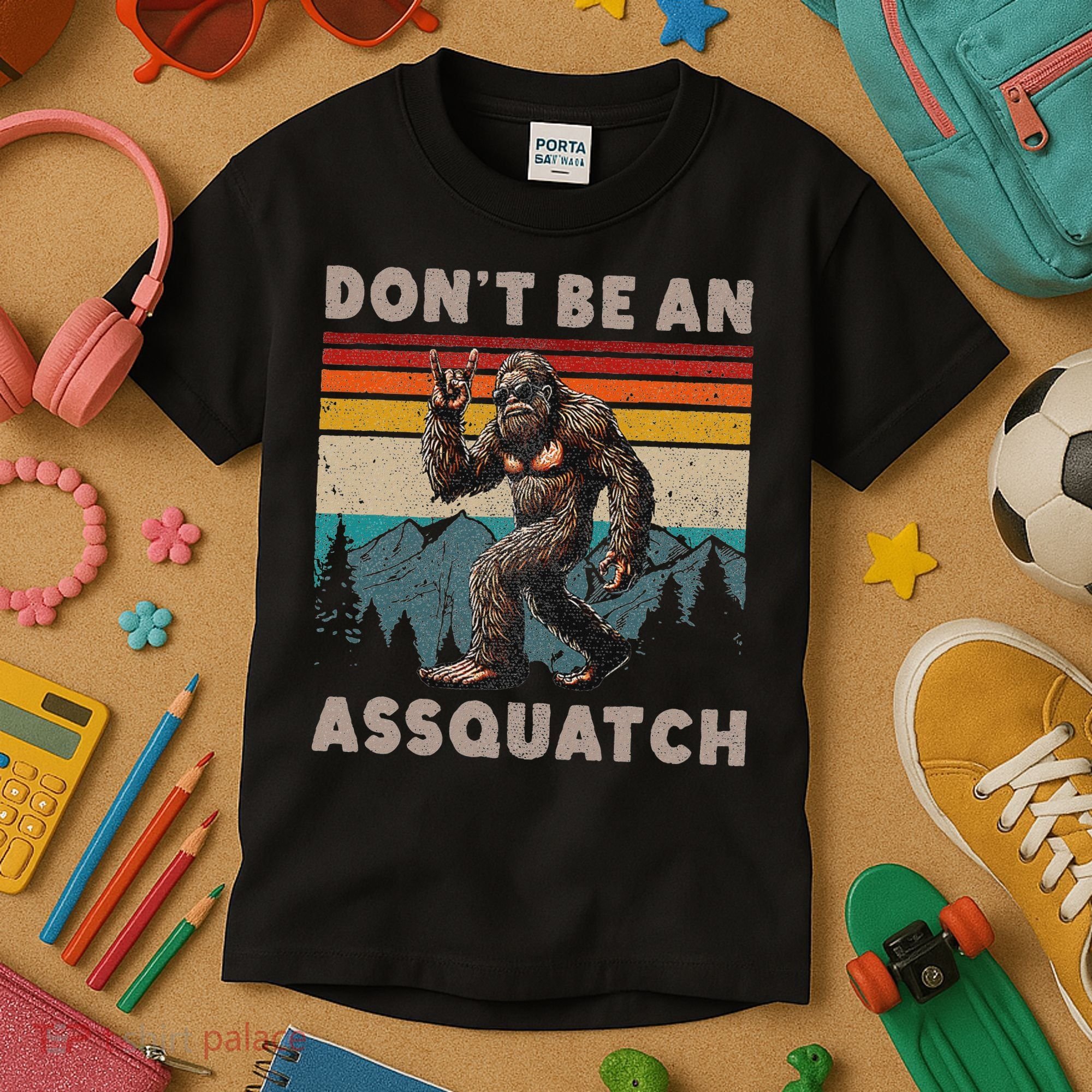DonT Be An Assquatch Outdoor Sasquatch Funny Bigfoot Kids T-Shirt