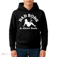 Dad Bods And Short Rods Funny Man Fishing Lovers Kids Hoodie thumb 4