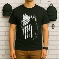 Dad Bowfishing Archer American Flag Vintage Great Gift T-Shirt thumb 6