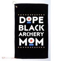 Dope Black Archery Mom African Pride Hbcu Melanin Sports Great Gift Golf Towel thumb 0