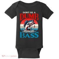 DonT Be A Dumb Bass Funny Fishing Baby Bodysuit thumb 0