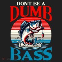 DonT Be A Dumb Bass Funny Fishing Hat thumb 2