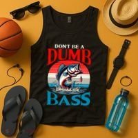 DonT Be A Dumb Bass Funny Fishing Tank Top thumb 4