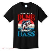 DonT Be A Dumb Bass Funny Fishing Kids T-Shirt thumb 0