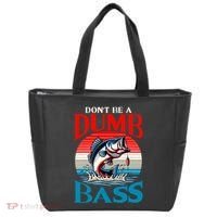 DonT Be A Dumb Bass Funny Fishing Tote Bag thumb 0