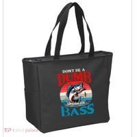 DonT Be A Dumb Bass Funny Fishing Tote Bag thumb 2