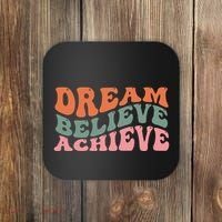 Dream Believe Achieve Positive Quote Coaster thumb 0